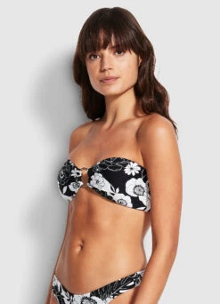 Summer Of Love Ring Front Bandeau - Black -Bikini Sales Store 31283 928 Black 3