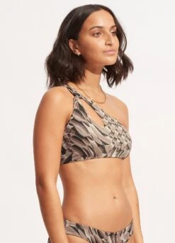 Poolside One Shoulder Top - Sepia 12 Poolside One Shoulder Top - Sepia -Bikini Sales Store 31305 954 Sepia 4