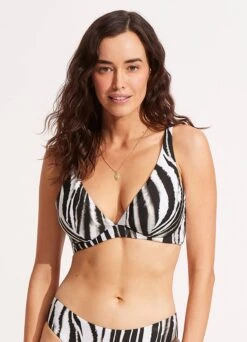Zahara DD Fixed Tri Bra - Black -Bikini Sales Store 31306DD953 Black 3