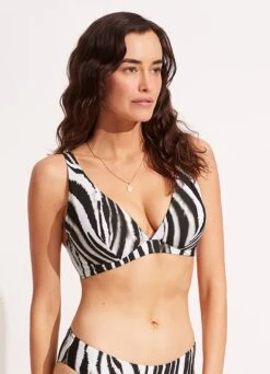 Zahara DD Fixed Tri Bra - Black -Bikini Sales Store 31306DD953 Black 4