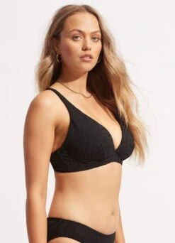 Second Wave DD Fixed Tri Bra - Black -Bikini Sales Store 31306DD968 Black 3