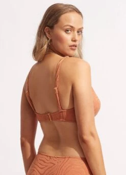 Second Wave DD Fixed Tri Bra - Copper Tan -Bikini Sales Store 31306DD968 Copper 20Tan 4