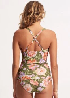 Paradise Garden DD Wrap Front Tankini Top - Avocado -Bikini Sales Store 31318DD960 Avocado 5