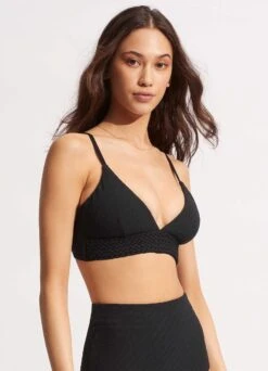 Willow Banded Bralette - Black -Bikini Sales Store 31326 924 Black 5
