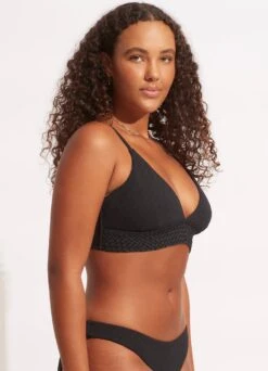 Willow Banded Bralette - Black -Bikini Sales Store 31326 924 Black 8