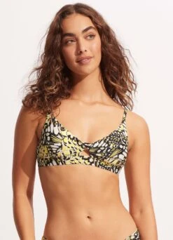 Take Flight Twist Front Bralette - Wild Lime -Bikini Sales Store 31337 914 Wild 20Lime 4