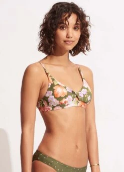 Paradise Garden Twist Front Bralette - Avocado 10 Paradise Garden Twist Front Bralette - Avocado -Bikini Sales Store 31337 960 Avocado 3