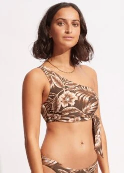 Island In The Sun One Shoulder Top - Tiramisu -Bikini Sales Store 31342 946 Tiramisu 3