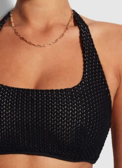 DreamcatcherDD Scoop Neck Halter - Black -Bikini Sales Store 31368DD930 Black 5