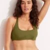 Seafolly Collective DD Scoop Neck Halter Top - Avocado -Bikini Sales Store 31368DD942 Avocado 1
