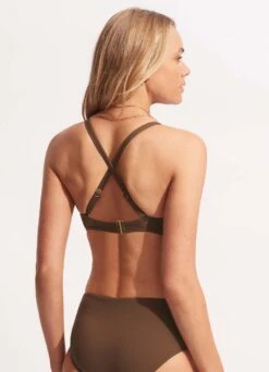 Seafolly Collective DD Scoop Neck Halter Top - Tiramisu -Bikini Sales Store 31368DD942 Tiramisu 3
