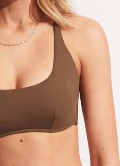 Seafolly Collective DD Scoop Neck Halter Top - Tiramisu -Bikini Sales Store 31368DD942 Tiramisu 4