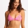 Sea Skin Ring Front Bralette Bikini Top - Fuchsia Rose 1 Sea Skin Ring Front Bralette Bikini Top - Fuchsia Rose -Bikini Sales Store 31369 064 FuchsiaRos 3