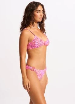 Sea Skin Ring Front Bralette Bikini Top - Fuchsia Rose -Bikini Sales Store 31369 064 FuchsiaRos 5