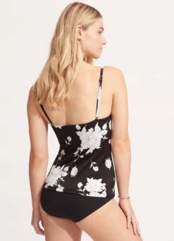 Full Bloom Wrap Front Tankini Top - Black -Bikini Sales Store 31381 932 Black 4