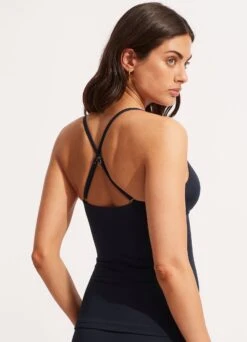 Seafolly Collective Wrap Front Tankini Top - True Navy 11 Seafolly Collective Wrap Front Tankini Top - True Navy -Bikini Sales Store 31381 942 True 20Navy 4