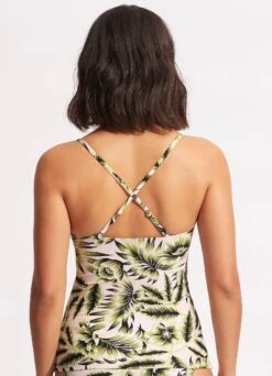 Island In The Sun Wrap Front Tankini Top - Avocado -Bikini Sales Store 31381 946 Avocado 4