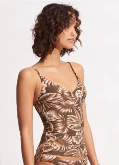 Island In The Sun Wrap Front Tankini Top - Tiramisu 9 Island In The Sun Wrap Front Tankini Top - Tiramisu -Bikini Sales Store 31381 946 Tiramisu 3