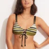 Sun Stripe Reversible Bralette - Avocado -Bikini Sales Store 31389 947 Avocado 1
