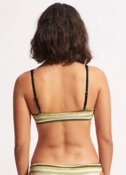 Sun Stripe Reversible Bralette - Avocado -Bikini Sales Store 31389 947 Avocado 4