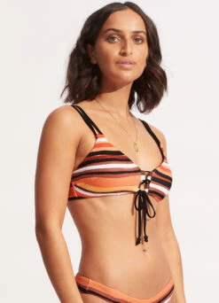 Sun Stripe Reversible Bralette - Black -Bikini Sales Store 31389 947 Black 4