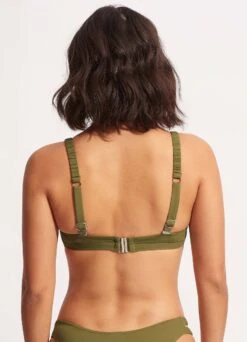 Seafolly Collective Gathered Strap Bralette - Avocado 10 Seafolly Collective Gathered Strap Bralette - Avocado -Bikini Sales Store 31390 942 Avocado 4