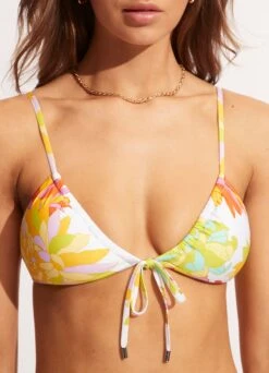 Palm Springs Drawstring Bralette - Lime Light -Bikini Sales Store 31393 703 Limelight 7