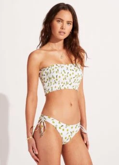 Summer Crush Shirred Long Line Bandeau - Soft Olive 10 Summer Crush Shirred Long Line Bandeau - Soft Olive -Bikini Sales Store 31399 035 SoftOlive 5