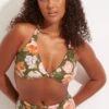 Paradise Garden Tab Front Halter Bra - Avocado -Bikini Sales Store 31400 960 Avocado 1
