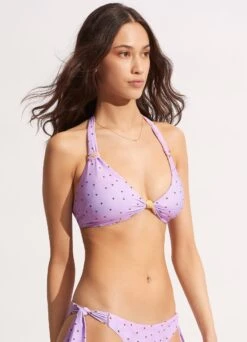 Paradise Garden Tab Front Halter Bra - Lilac -Bikini Sales Store 31400 960 Lilac 4