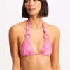 Sea Skin Slide Triangle Bikini Top - Fuchsia Rose 1 Sea Skin Slide Triangle Bikini Top - Fuchsia Rose -Bikini Sales Store 31401 064 FuchsiaRos 3