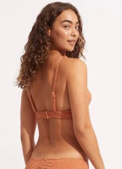 Second Wave Longline Tri Top - Copper Tan -Bikini Sales Store 31404 968 Copper 20Tan 4