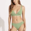 Second Wave Longline Tri Top - Palm Green -Bikini Sales Store 31404 968 PalmGreen 3