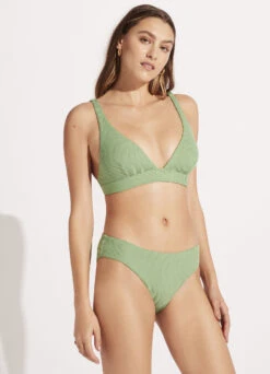 Second Wave Longline Tri Top - Palm Green 9 Second Wave Longline Tri Top - Palm Green -Bikini Sales Store 31404 968 PalmGreen 5