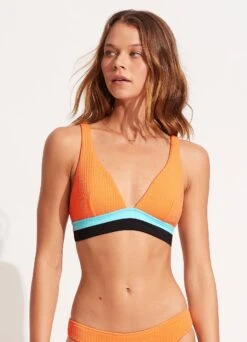 Slice Of Splice Triangle Bikini Top - Tango -Bikini Sales Store 31407 990 Tango 3