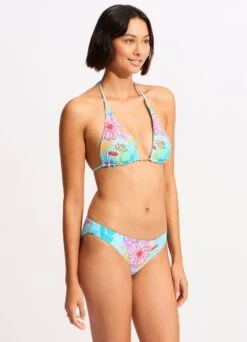 Under The Sea Reversible Slide Triangle Bikini Top - Blue Mist -Bikini Sales Store 31412 061 Blue 20Mist 5