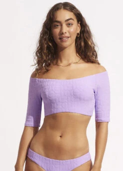 Capri Off Shoulder Crop Top - Wild Rose 10 Capri Off Shoulder Crop Top - Wild Rose -Bikini Sales Store 31421 987 WildRose 3