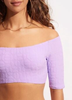 Capri Off Shoulder Crop Top - Wild Rose 13 Capri Off Shoulder Crop Top - Wild Rose -Bikini Sales Store 31421 987 WildRose 6