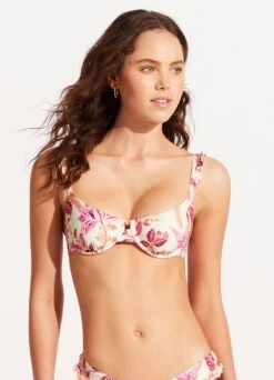 Silk Road Underwire Bikini Top - Parfait Pink