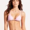 Sorrento Stripe Triangle Bikini Top - Parfait Pink -Bikini Sales Store 31428 027 ParfaitPnk 4
