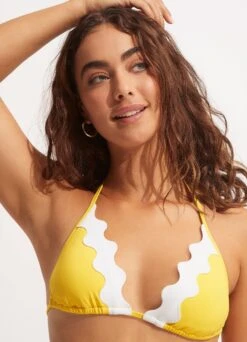 Gia Ric Rac Longline Slide Tri - Citron 14 Gia Ric Rac Longline Slide Tri - Citron -Bikini Sales Store 31437 717 Citron 7