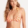 Modern Take Drawstring Halter Bralette Bikini Top - Mandarin -Bikini Sales Store 31446 021 Mandarin 3