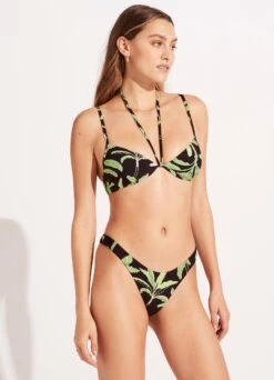Palm Paradise Split Wire Bustier- Black -Bikini Sales Store 31450 028 Black 5