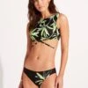 Palm Paradise Crop Top - Black -Bikini Sales Store 31451 028 Black 3