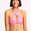 Sea Skin Cross Front Bra Bikini Top - Fuchsia Rose 2 Sea Skin Cross Front Bra Bikini Top - Fuchsia Rose -Bikini Sales Store 31458 064 FuchsiaRos 3