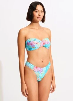 Under The Sea Twist Bandeau Bikini Top - Blue Mist -Bikini Sales Store 33261 061 Blue 20Mist 5