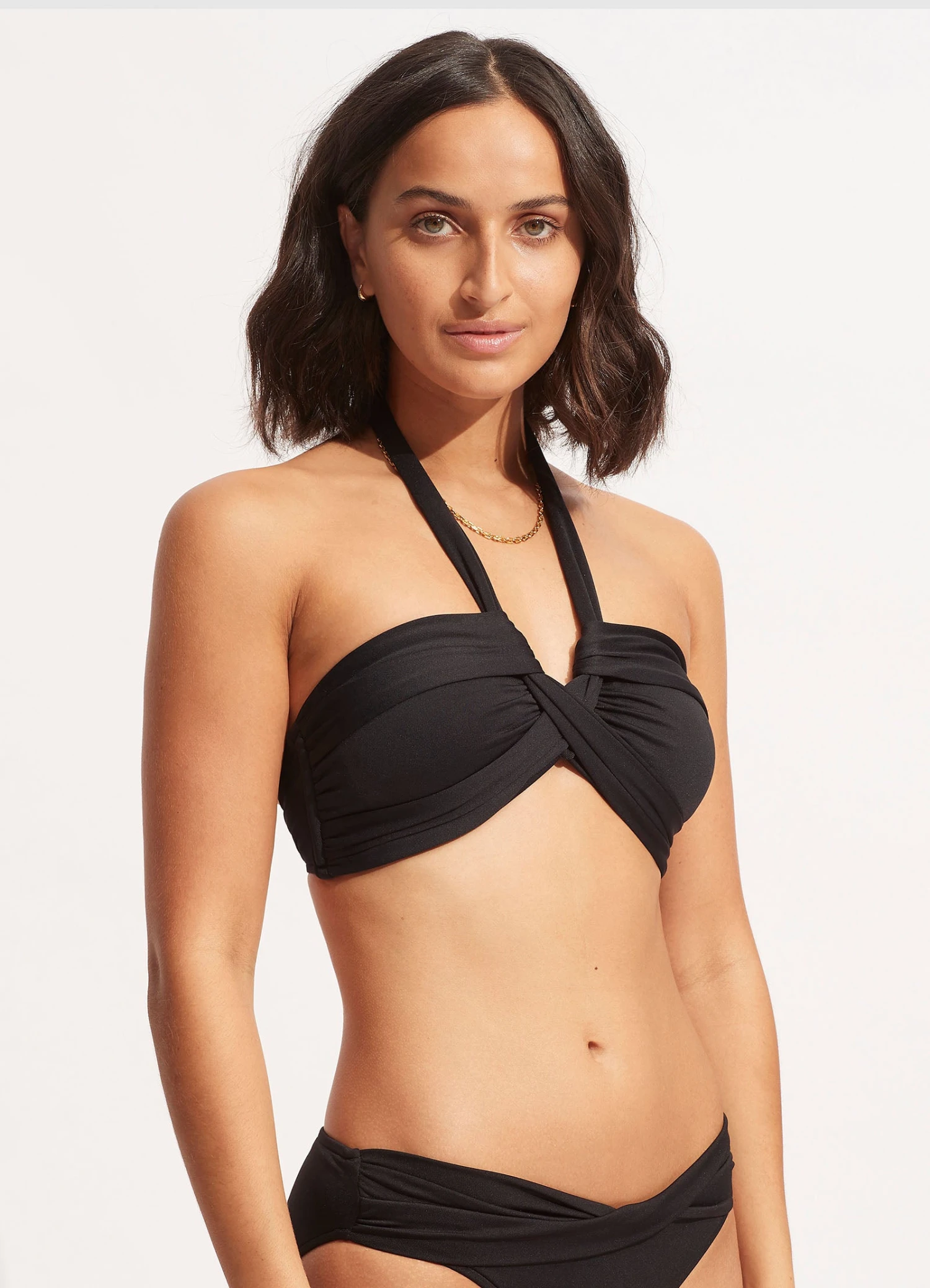 Seafolly Collective Halter Bandeau - Black 5 Seafolly Collective Halter Bandeau - Black - Image 3