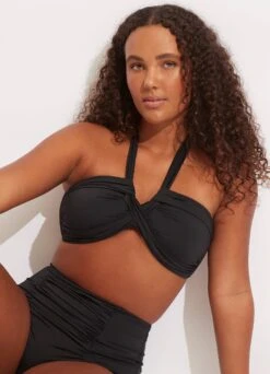 Seafolly Collective Halter Bandeau - Black 15 Seafolly Collective Halter Bandeau - Black -Bikini Sales Store 33816 942 Black 7