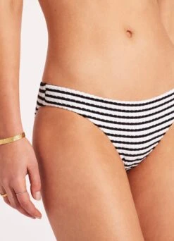 Sorrento Stripe Hipster Bikini Bottom - Black -Bikini Sales Store 40054 027 Black 7