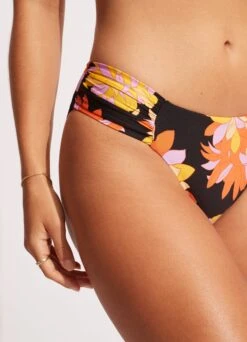 Palm Springs Ruched Side Retro - Black -Bikini Sales Store 40145 703 Black 6